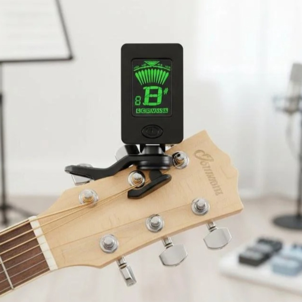 Violin Musical Instrument - Stonego LCD Klipsli Gitar Tuner Kromatik