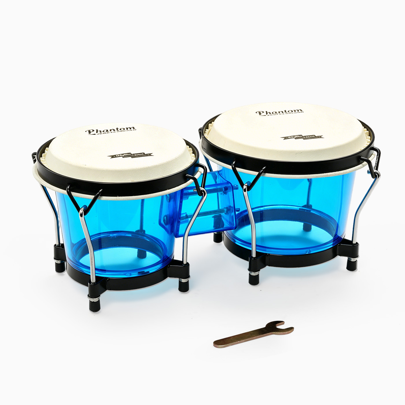 Bongo Drum Set - Yüksek Kaliteli Mavi Akrilik Bongo Davulları