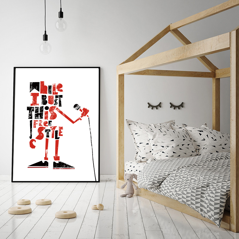 Picture Of Musical Instrument - Klasik İskandinav Turuncu Tema Posteri Müzik