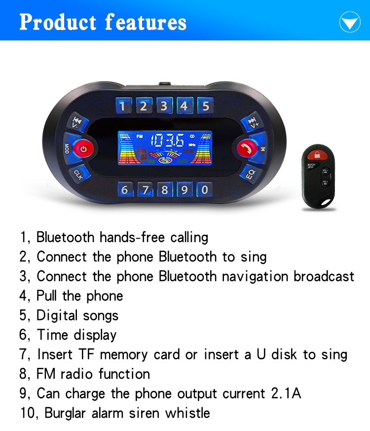 MT730 motosiklet Bluetooth hop - Musical Instrument Amplifier incelemesi ve fiyatı