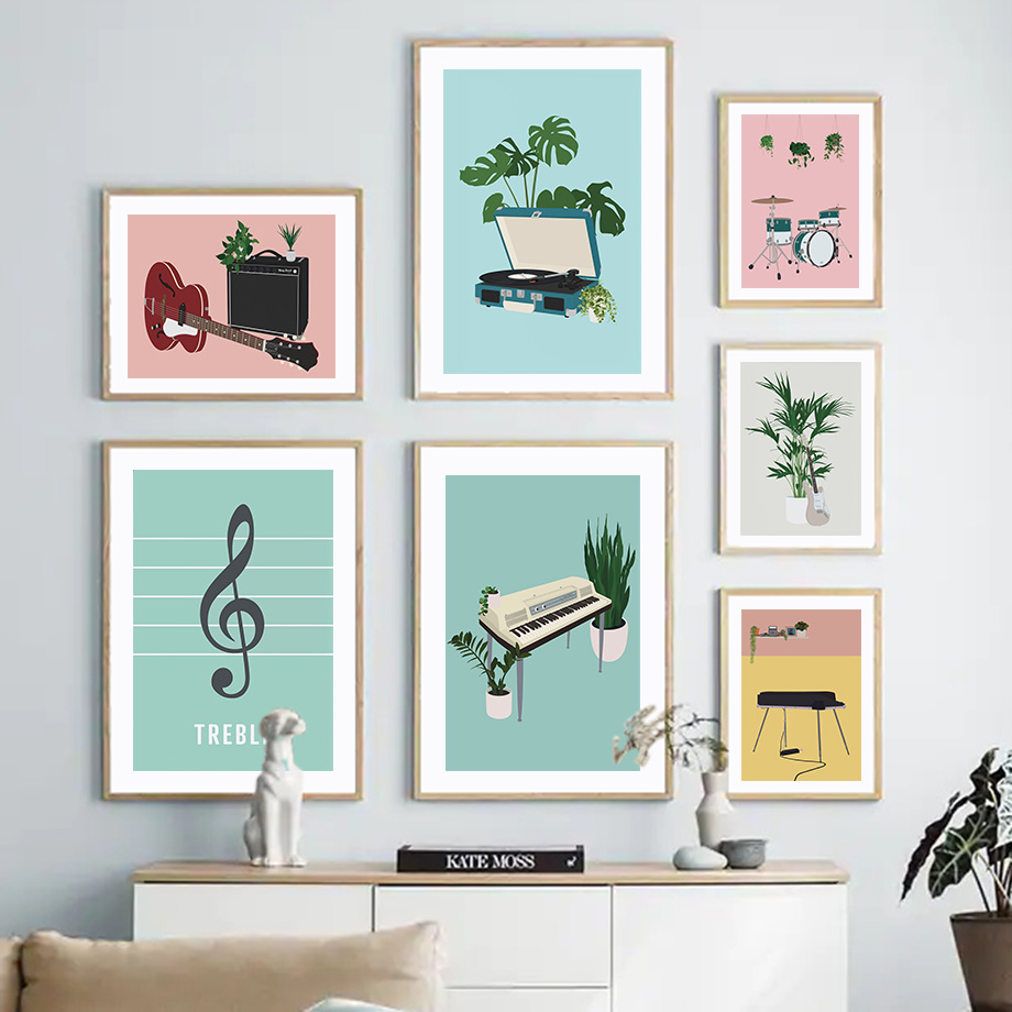 Müzik aleti illüstrasyon duvar - Picture Of Musical Instrument incelemesi ve fiyatı